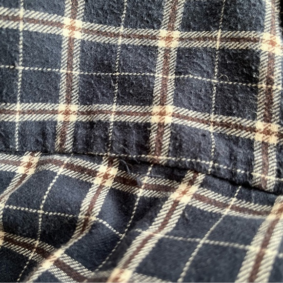 Vintage Dickeys Blue Plaid Button Up - Picture 7 of 8